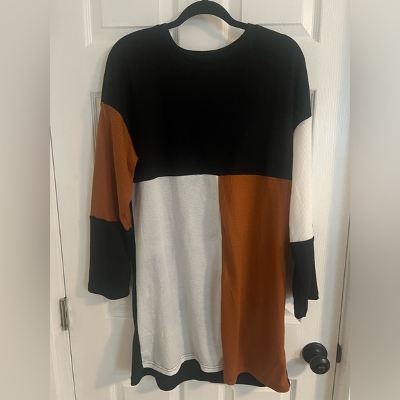 Waffle Knit Shirt Dress - Picture 1 of 2